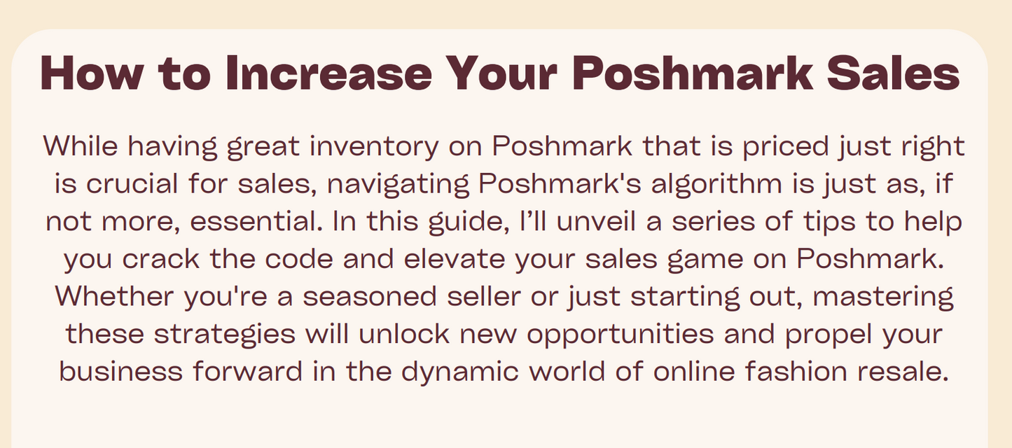 Guide to How to Increase Sales on Poshmark