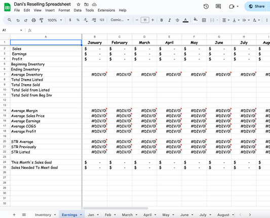 Dani's Reseller's Spreadsheet